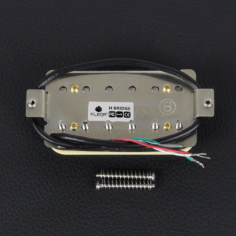 FLEOR Zebra Guitar Humbucker Pickups Alnico 5 Bridge Pickup 14-15k - Image 4